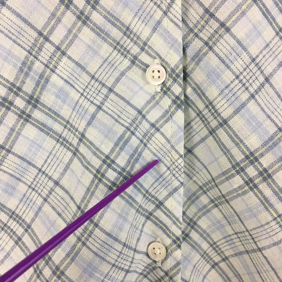 Vintage GAP Linen Sleeveless Plaid Button Front Top Y2K - Picture 10 of 11